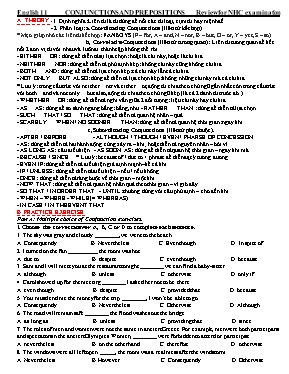 Lý thuyết và bài tập về Liên từ